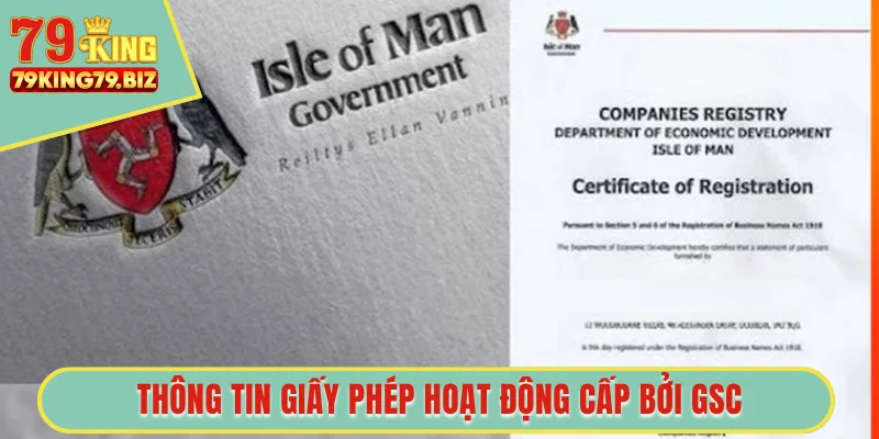 Thông tin giấy phép hoạt động GSC